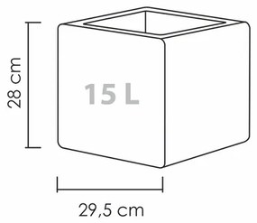 Scheurich Kvetináč Cube (Ø 30 cm, žula/čierna)  (100349931)