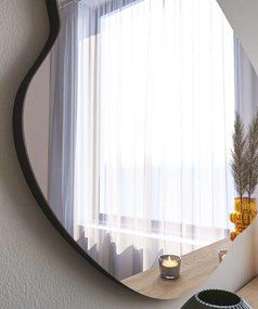 Dekorativní nástěnné zrcadlo Ohho 85x60 cm černé