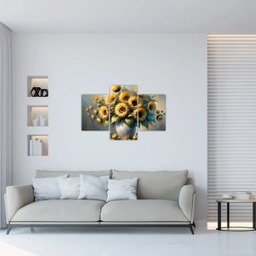 Obraz – Váza so slnečnicami (90x60 cm)