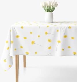 Goldea hranatý obrus 100% bavlnené plátno - púpavy 100 x 140 cm