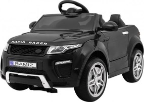 Ramiz Elektrické autíčko Rapid Racer pre deti, čierne SUV + diaľkové ovládanie