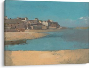 Obraz - Odilon Redon, Village by the Sea in Brittany, reprodukcia (70x50 cm)