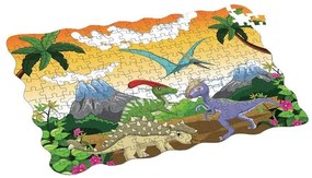 Puzzle dinosaury 208 ks, 90x64 cm