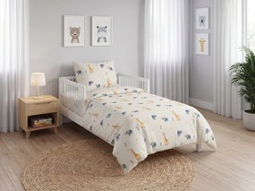 Krepové obliečky do postieľky Renforcé LITTLE SAFARI farebné Rozmer obliečky: 45 x 65 cm | 90 x 140 cm