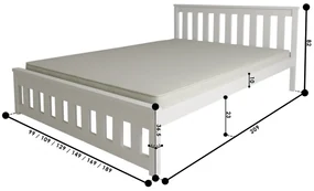Posteľ MAICA 90 x 200 cm, biela Rošt: S latkovým roštom, Matrac: Matrac SOMNIA 18 cm