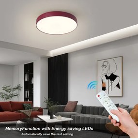 BRILAGI-LED stmievateľné stropné svietidlo POOL LED/48W/230V 3000-6000K 40 cm bordová+DO