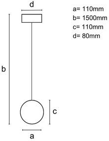 Závesný luster na lanku 1xGU10/10W/230V, priemer 11 cm, masív/jaseň