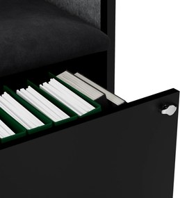 Akustická kabína SALLY MentalBox 600 mm – čierny korpus, tmavosivé sedadlo