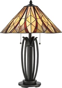 Elstead QZ-VICTORY-TL - Stolná lampa Tiffany VICTORY 2xE27/60W/230V