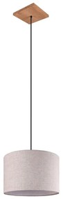 Béžové závesné svietidlo s textilným tienidlom ø 35 cm Elmau – Trio