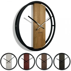 Dizajnové nástenné hodiny vo farbe wenge 50cm