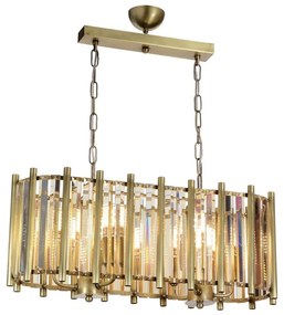 Luster na reťazi CRYSTALLINE 6xE14/40W/230V mosadz