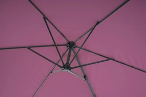 Nástenný slnečník Casoria 3 m polyester hliník/oceľ - levanduľovo-červená