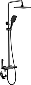 Rea Rob, sprchový set s termostatickou batériou a bidetovou spŕškou, čierna matná, REA-P6627