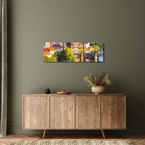 Obraz - Praha II. (s hodinami) (90x30 cm)