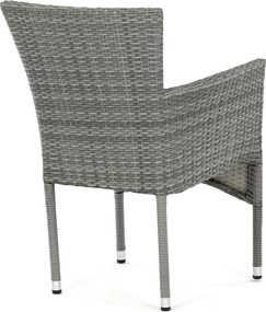 Autronic BONTEC Záhradná stolička, kov, polyratan, šedá, AZC-S2118 GREY Farba: Šedá