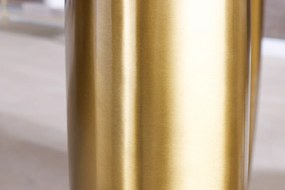 Jedálenský stôl ORGANIC 200 cm oválny, viacfarebný mramorový vrch s rámom v šampansko-zlatej farbe