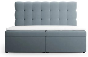 Svetlomodrá boxspring posteľ s úložným priestorom 160x200 cm Bali – Cosmopolitan Design