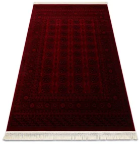 Koberec ORIENT 6889 so strapcami, rám / orientálny, bordový / čierny