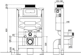 Mexen Fenix XS-U, podomietkový modul a závesné WC Sofia, biela, 6853354XX00