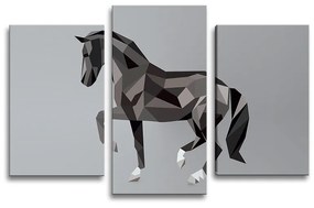 Sablio Obraz - 3-dílný Kôň - 75x50 cm