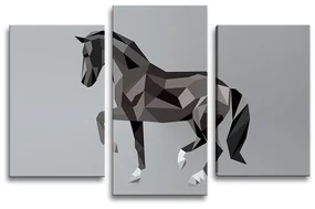 Sablio Obraz - 3-dílný Kôň - 75x50 cm