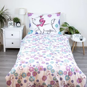 Jerry Fabrics Bavlnené obliečky 140x200 + 70x90 cm - Marie Cat "Floral"