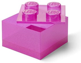 Ružový plastový detský úložný box 25x25x18 cm – LEGO®