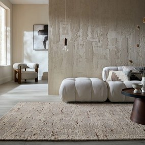 Ručne tkaný koberec s prímesou vlny v prírodnej farbe 160x230 cm Rova Blend – Flair Rugs