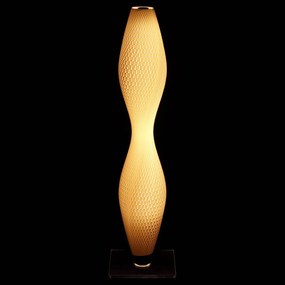Stojaca LED lampa Flechtwerk Láva, 75 cm, béžová