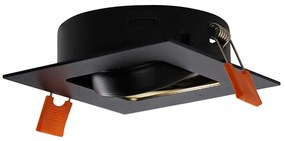 Moderné inteligentné zapustené bodové svetlo čierne vrátane WiFi GU10 - Artemis