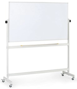 Mobilná otočná magnetická tabuľa, lakovaný povrch, 1500 x 900 mm