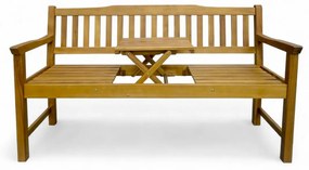 Drevená lavička so stolíkom Eva, 150 x 60 x 88 cm