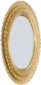 Nástenné zrkadlo v železnom ráme Mauro Ferretti Glam Lamin, ⌀ 43 cm