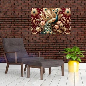 Obraz – Elegantný páv (90x60 cm)