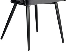 Jedálenská stolička COFTON zamatová, čierna / grafitová