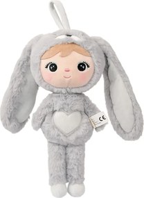 Mojkáčik - Bábika králik sivá mini s menom Kristínka 30 cm