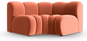 Ružový zamatový modul pohovky (variabilný roh) Lupine – Micadoni