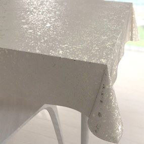Biante Veľký zamatový štvorcový obrus Isabela IBL-001 Gold Design krémový 220x220 cm
