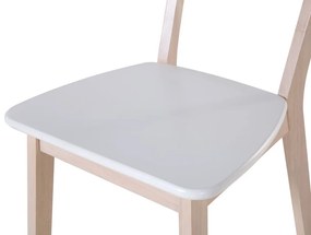 Sada 2 drevených jedálenských stoličiek biela SANTOS Beliani