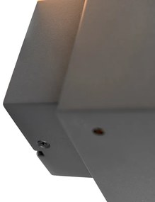 Dánska moderná vonkajšia nástenná lampa antracit IP44