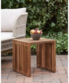 Odkladací stolík z teakového dreva 40x40 cm Pego – House Nordic