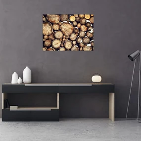 Obraz - Drevo v snehu (70x50 cm)