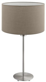 Eglo - LED  Stolná lampa TUNJA 1xE27/60W/230V 38,5 cm matný chróm/taupe