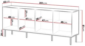 Komoda Orlandio 4D (orech warmia). Vlastná spoľahlivá doprava až k Vám domov. 1122769