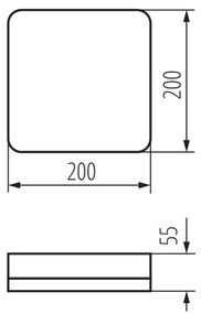 Kanlux 37303 - LED Technické svietidlo so senzorom IPER LED/19W/230V IK10 IP65 hranatý