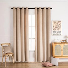 Záves na priechodkách Velvet GY2329/240G/M2/2/1 140x250 cm svetlobéžová