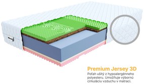 Wilsondo Kokosový matrac Sandra 80x200 Poťah: AloeVera (príplatkový poťah)