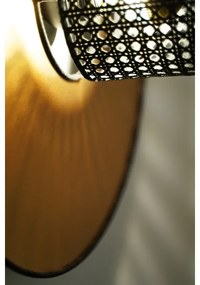 Duolla - Nástenné svietidlo TOKYO RATTAN 1xE27/15W/230V pr. 50 cm zlatá/čierna