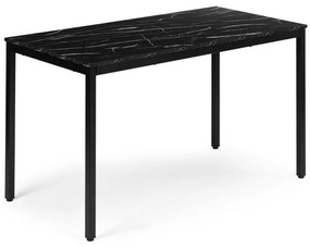 Kuchynský stôl čierny mramor 120 x 60 cm – univerzálny stôl pre 4–5 osôb